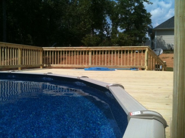 Pressure Treated Pool Deck