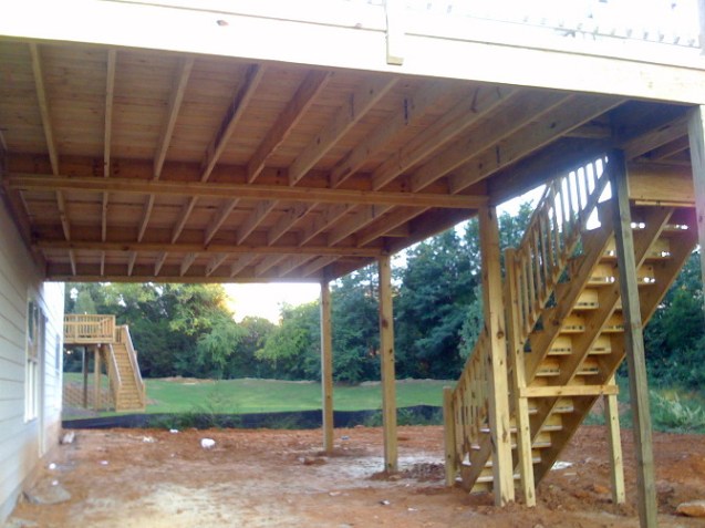 Deck, landing, stairs