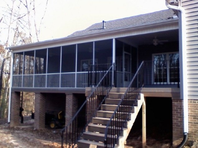 screen wall composite deck