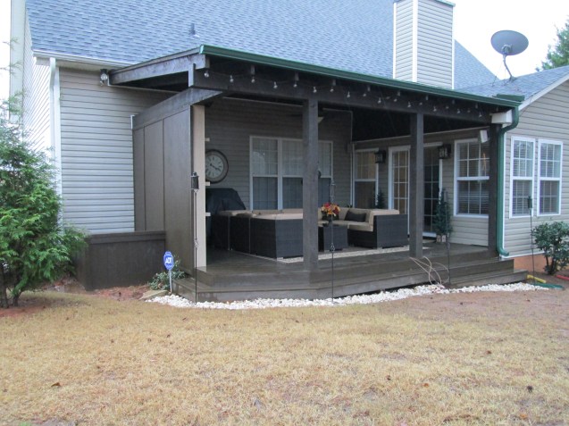 rough sawn timber porch
